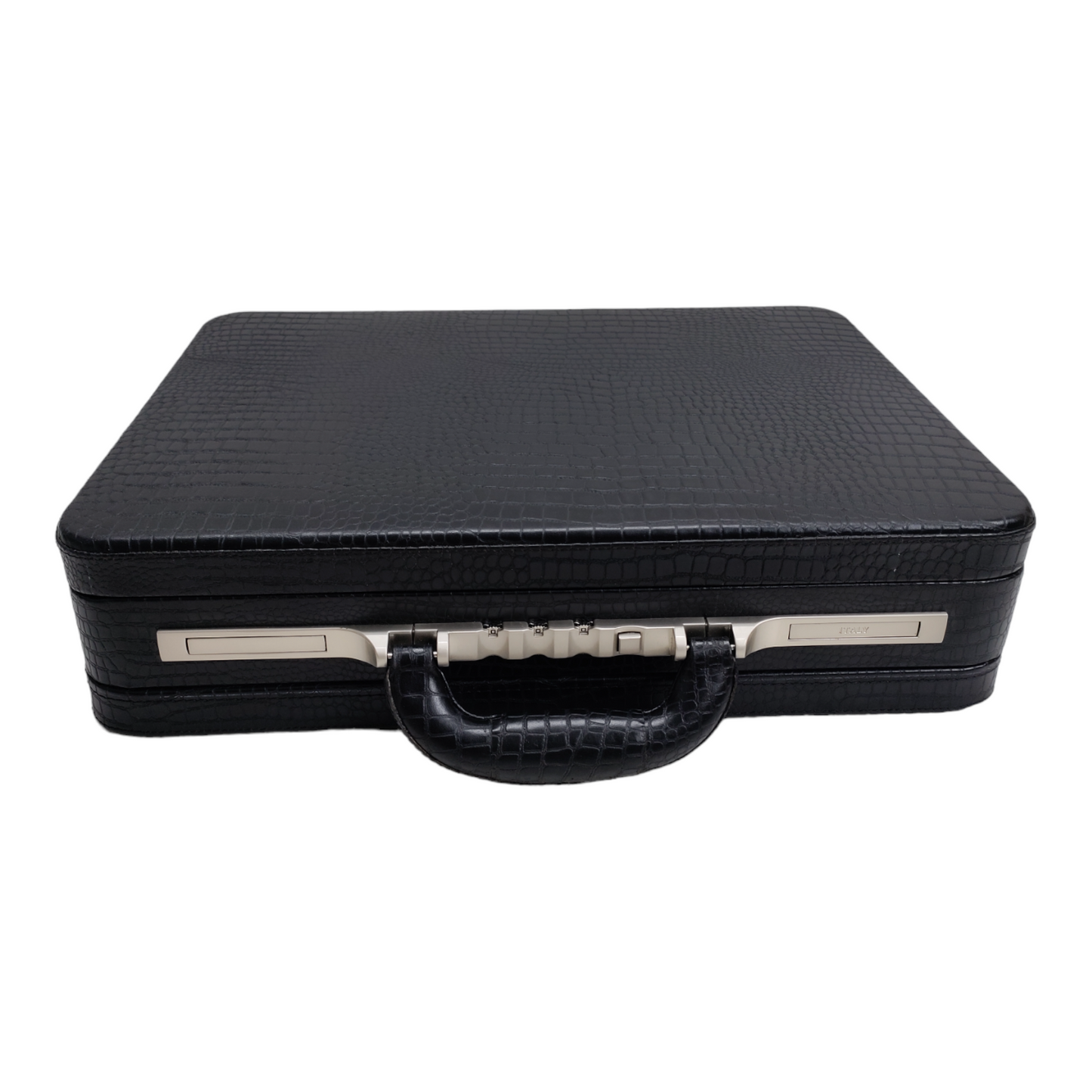 Premium Quality Leather Briefcase For Mens Croco Embossed Genuine Leather Attache Briefcase Laptop Case Expandable Bag Business Handbag