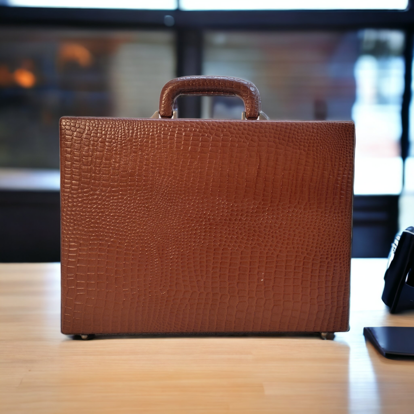 Leather Briefcase for Men's Leather Handbag for Men and Women Laptop Bag MacBook Bag Slim Attache Briefcase Leather Office Handbag