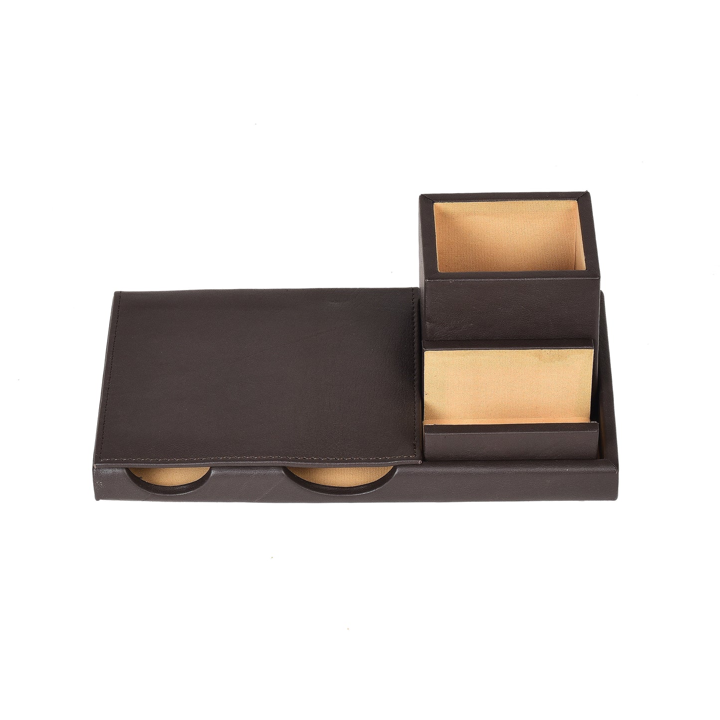 Genuine Leather Desk Organizer Pen Stand Holder Office Decor Gift for Him