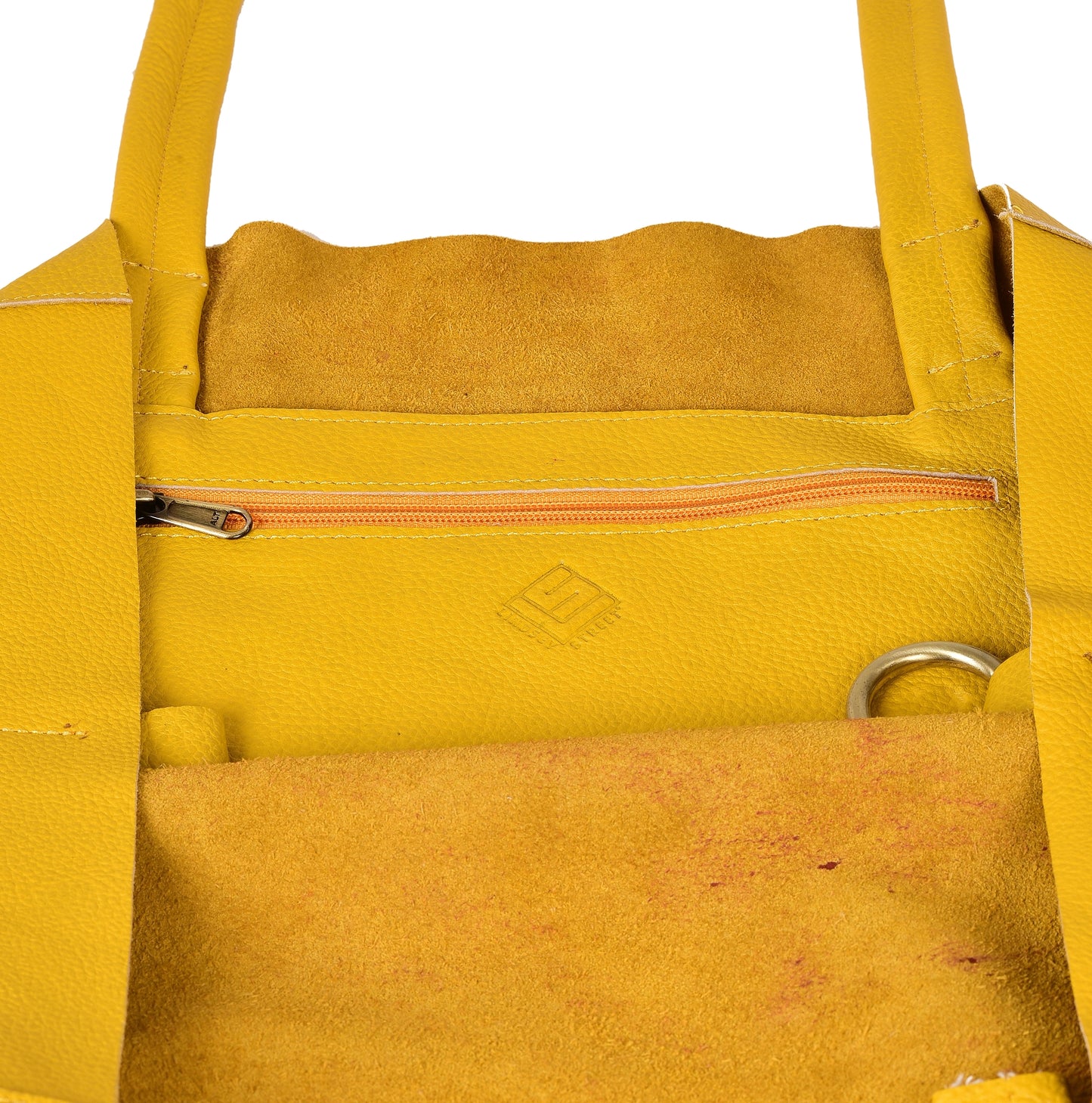 Yellow Oversized Tote Bag Everyday Shopper Bag Large Tote Bag Everyday Handbag for Women Leather Tote Shopper Bag With Pouch