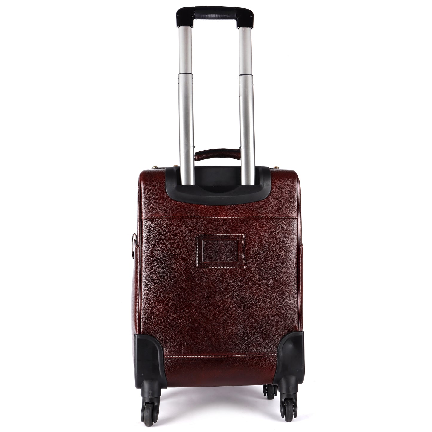 20 Inch Genuine Leather Trolley Bag Airport Cabin Bag Leather Weekender Leather Luggage with Wheels Gift For Him