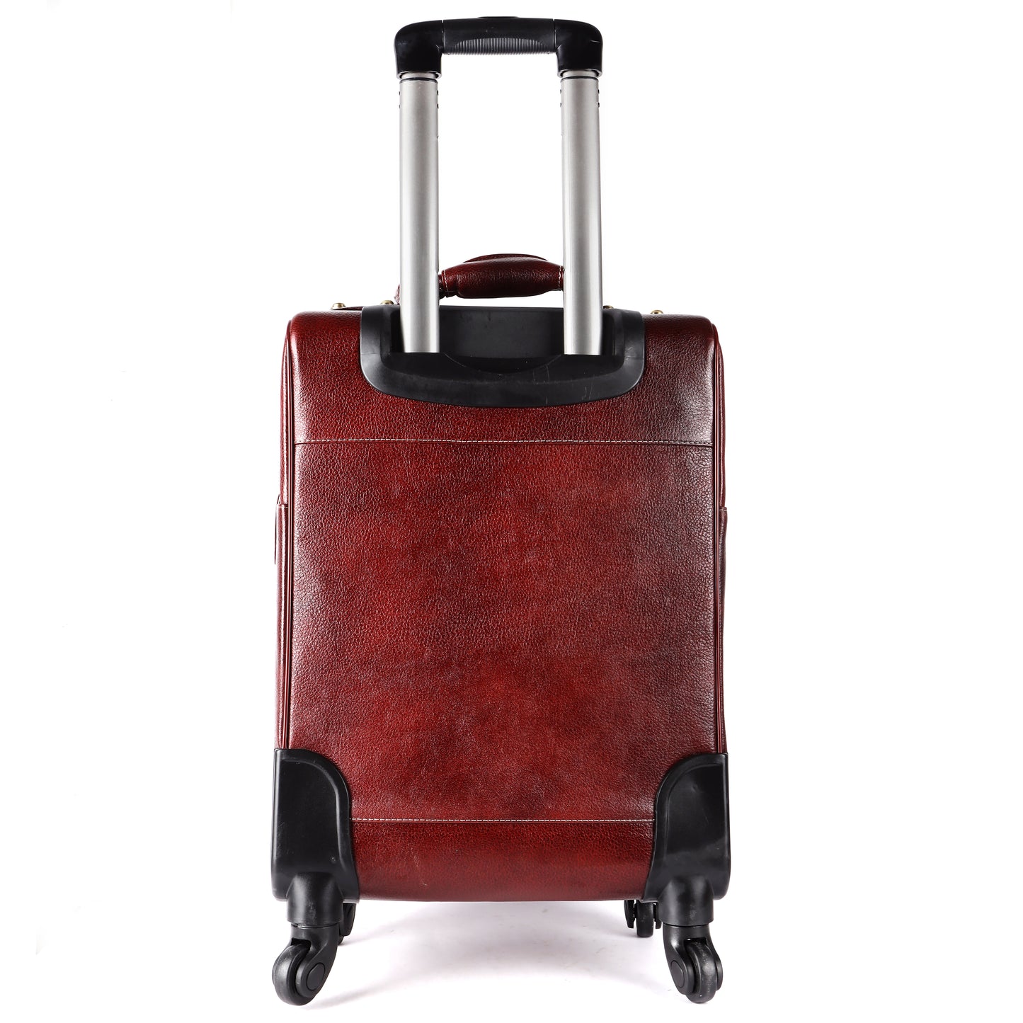 Premium Leather Trolley Bag Airport Cabin Bag Leather Weekender Leather Luggage with Wheels Gift For Him Tourist Luggage