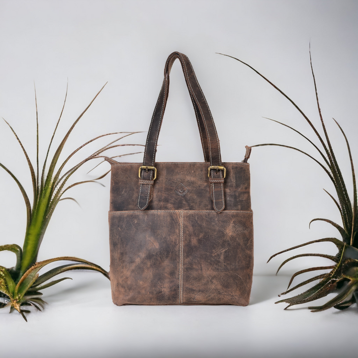 Dark Brown Leather Tote bag for Women | Shoulder Bag