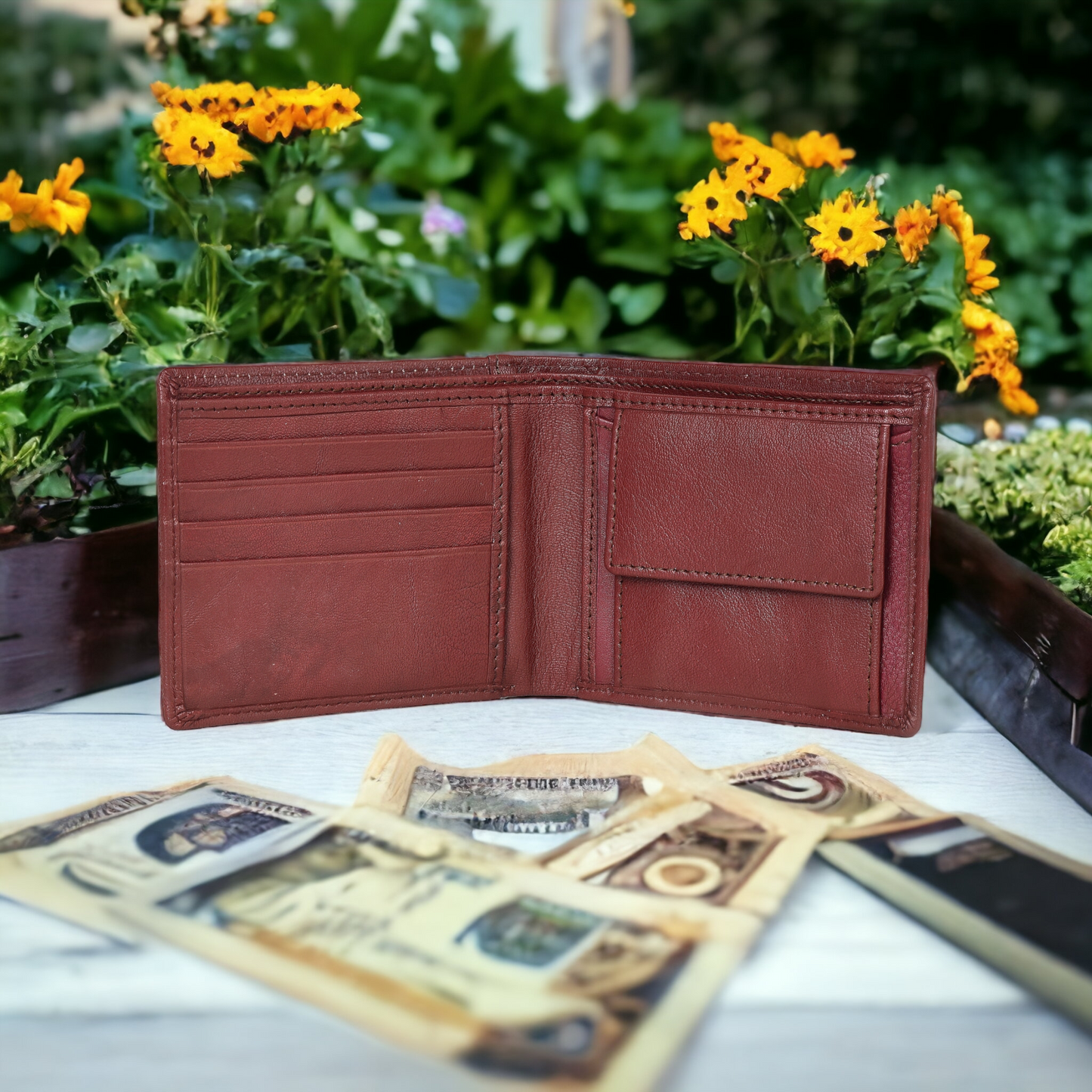Bifold Leather Wallets for Men Wallet Gift Minimalist Wallet Gift for Men