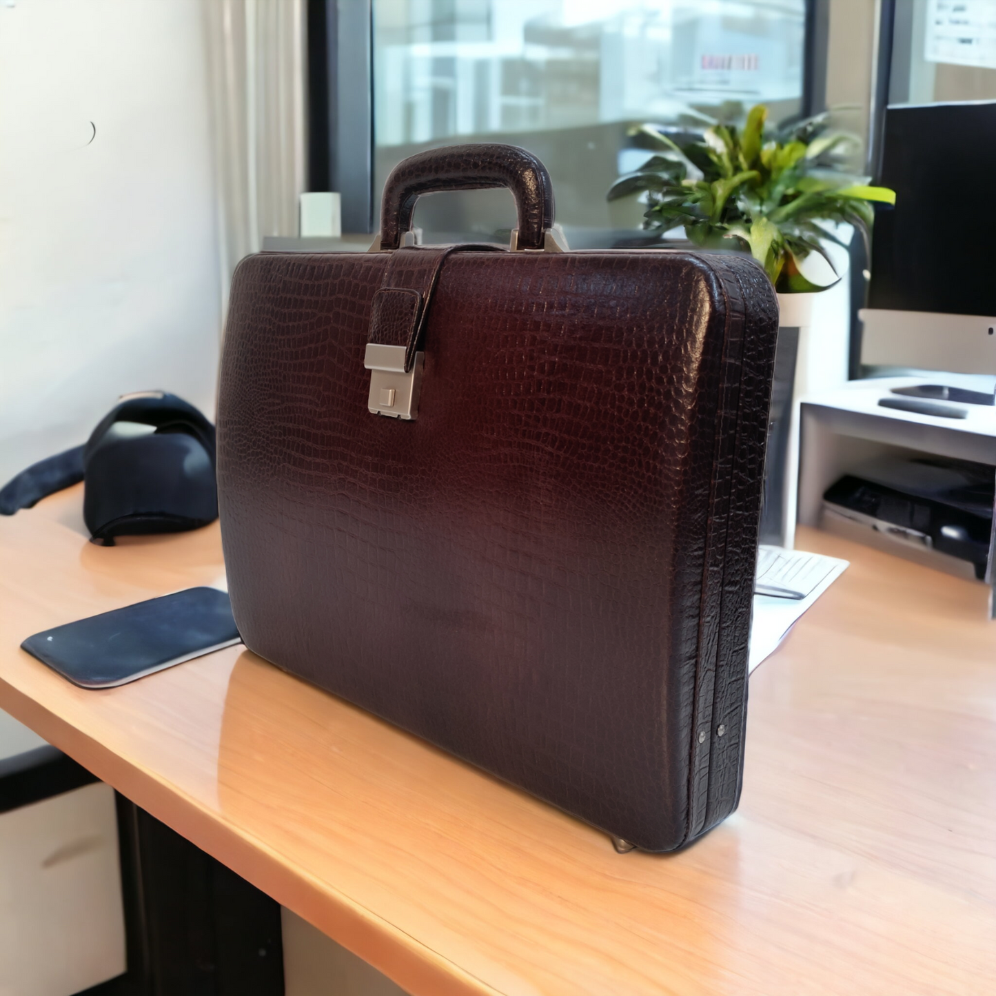 Leather Briefcase, Tan Leather Briefcase, Mens Leather Attache Briefcase, Laptop Bag, MacBook Bag, Leather bag, Gift for Him, Mens Briefcase