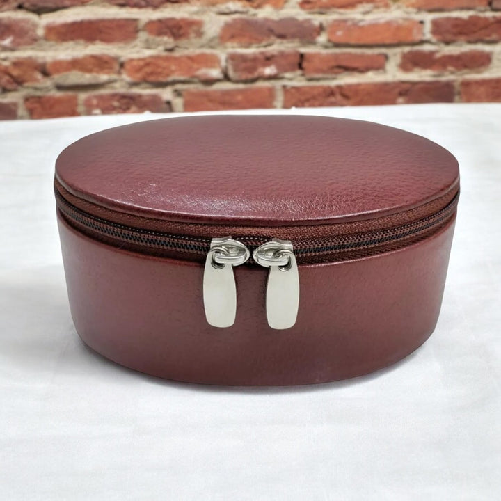 Leather Jewelry Box | Trinket Case Rings Pendants Organizer Gift For Her | Travel Jewelry Box