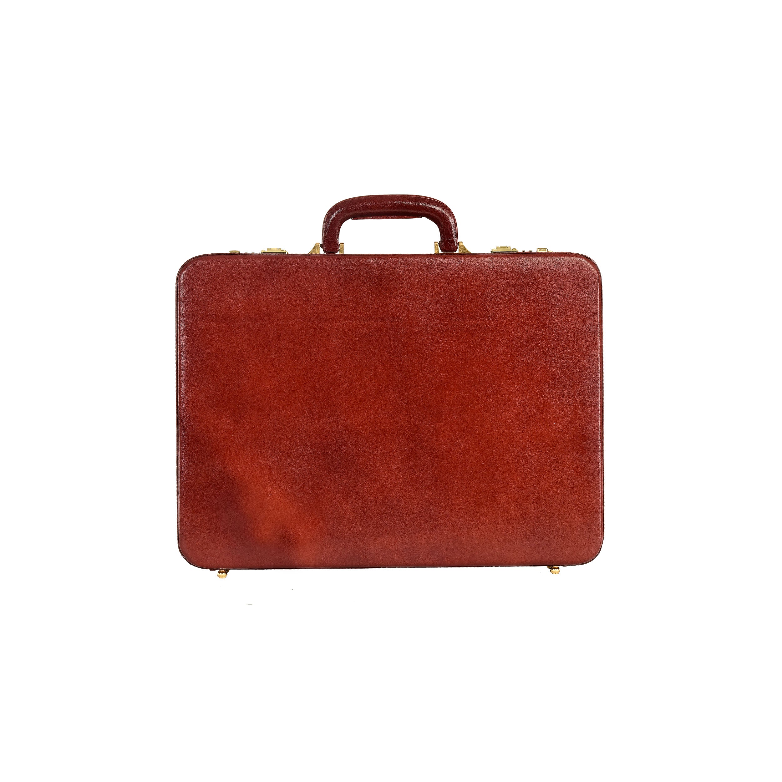 Hard leather briefcase best sale