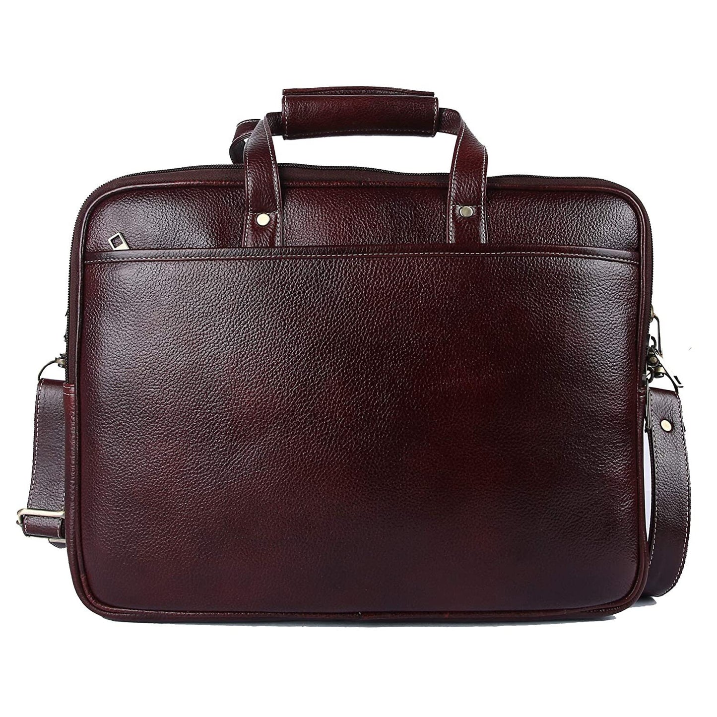 LINDSEY STREET Genuine Leather Laptop Messenger Bag for Men | Leather Briefcase | Leather Office Bag Men | Laptop MacBook iPad Handbag