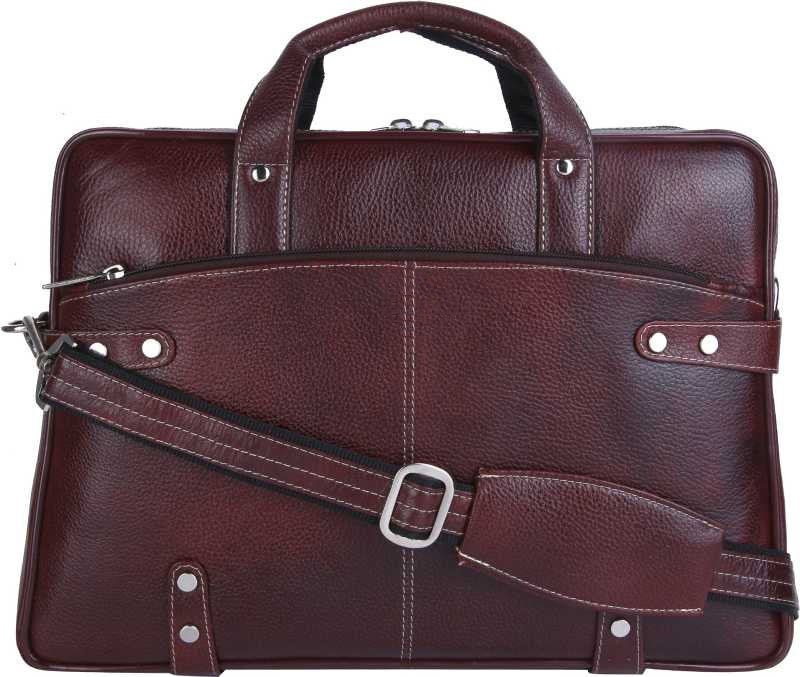 LINDSEY STREET Genuine Leather Laptop Messenger Bag for Men | Leather Briefcase | Leather Office Bag Men | Laptop MacBook Document Organizer