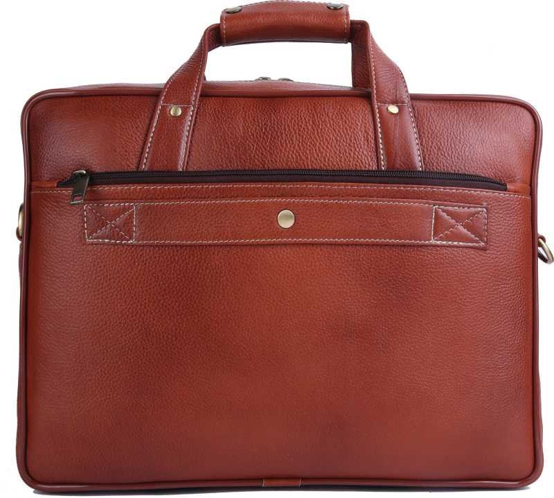 LINDSEY STREET Genuine Leather Laptop Messenger Bag for Men | Leather Briefcase | Leather Office Bag Men | Laptop MacBook Document Organizer