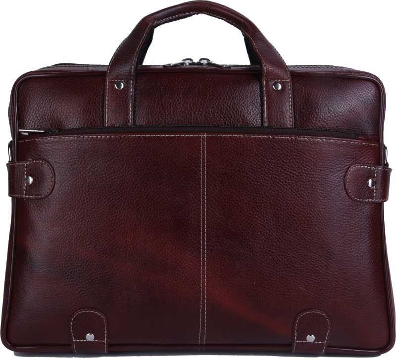 LINDSEY STREET Genuine Leather Laptop Messenger Bag for Men | Leather Briefcase | Leather Office Bag Men | Laptop MacBook Document Organizer