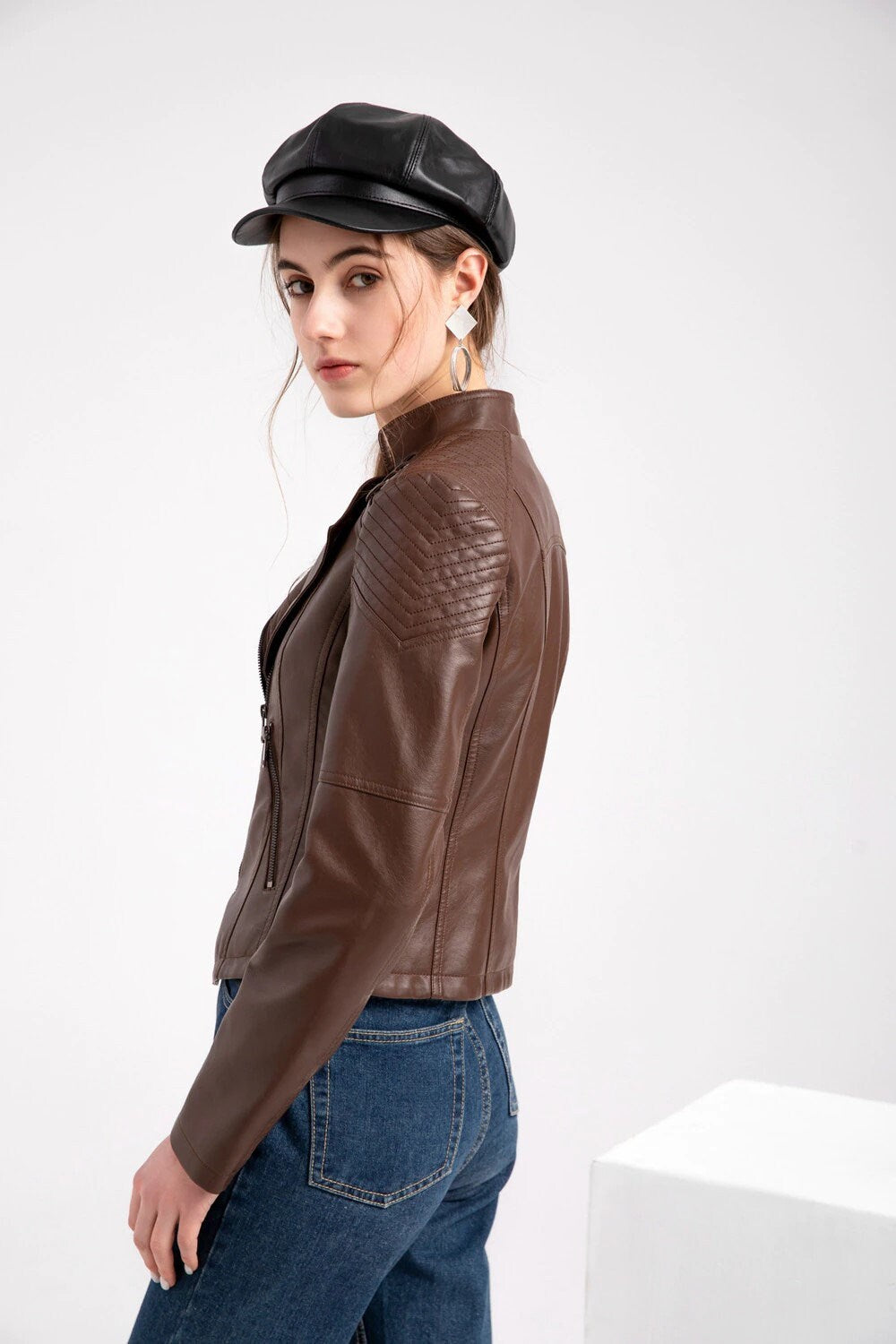 Women's Slim Fit Leather Jacket