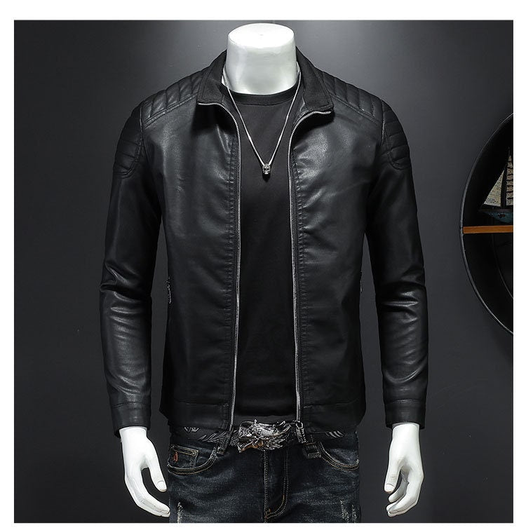 Genuine Leather Jacket for Men Black Leather Jacket Lambskin Motorcycl LINDSEY STREET