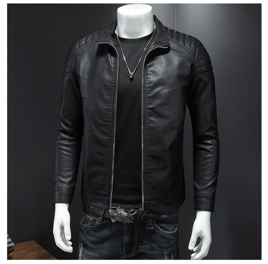 Genuine Leather Jacket for Men Black Leather Jacket Lambskin Motorcycle Jacket Soft Leather Casual Jacket for Mens Biker Jacket Quilted
